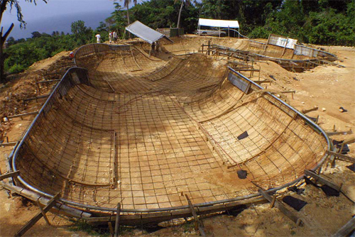 Construction of a skatepark in Puerto Rico
