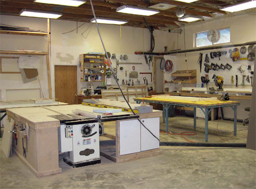 A place for everything and everything in its place: This fabrication shop was set up by Tommy Cook. 