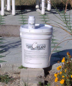 The Bean is a penetrating sealer containing soybean oil, surfactant and water that can be applied to pervious concrete as well as wood and nonpervious concrete. Its formula is designed to seep into surfaces.
