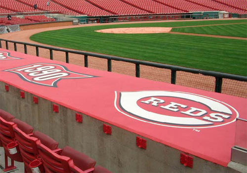 Rooftop of this dugout has been overlayed with a concrete overlay.